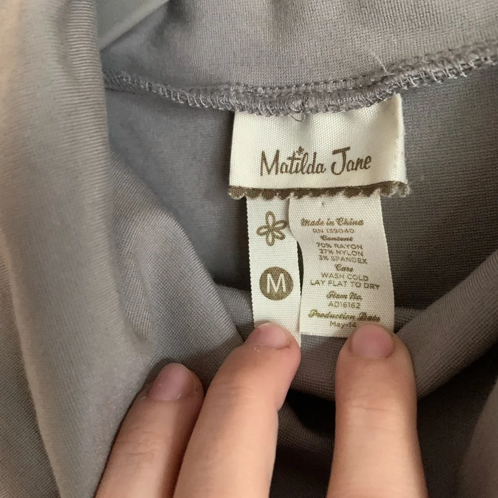 Matilda Jane M Size Dress Grey Formal Casual Women Big Kid Girl Child Outfit - Picture 4 of 6